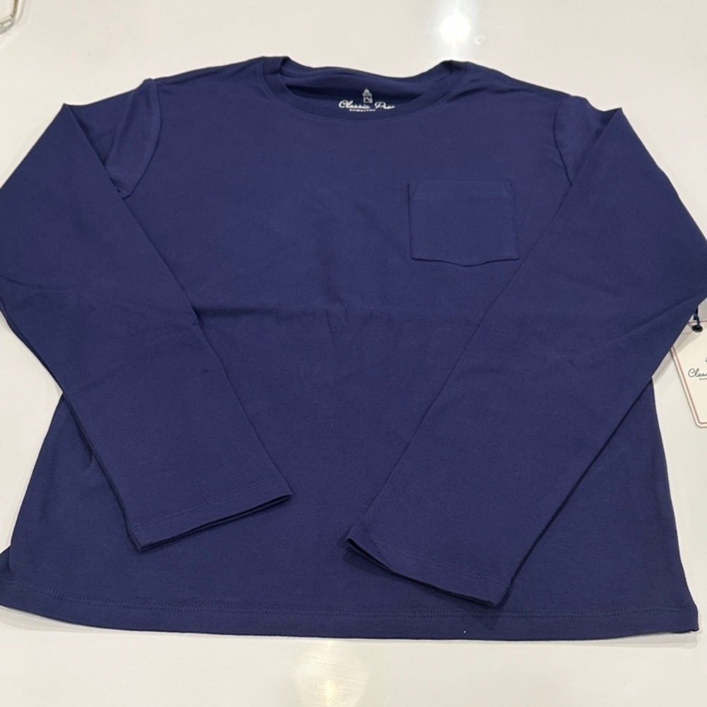 NEW Classic Prep Kellan Long Sleeve Tee with Chest Pocket